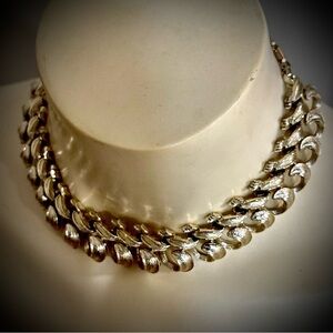 Linser Stamped 925 Goldtone Necklace Signed